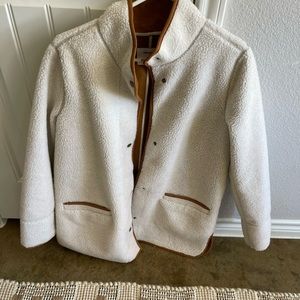 Old Navy Sherpa coat with faux suede lining